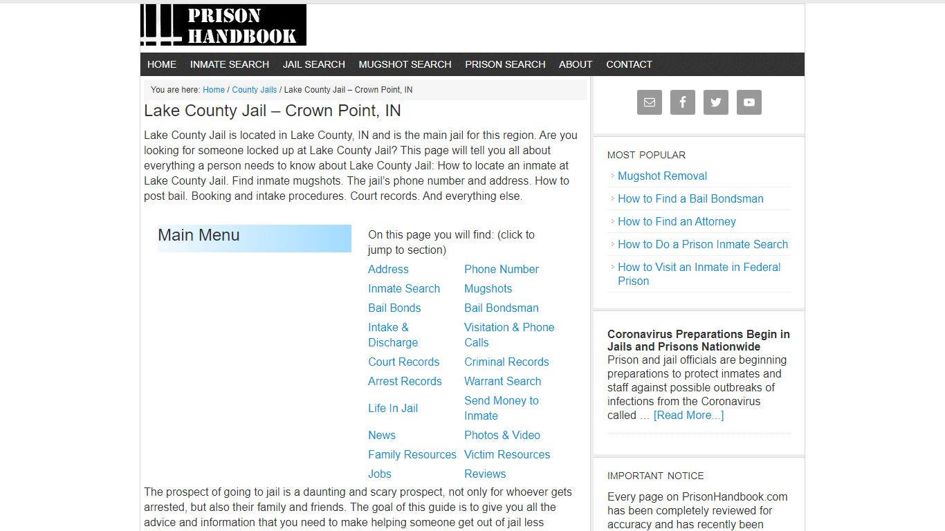 Lake County Jail – Crown Point, IN